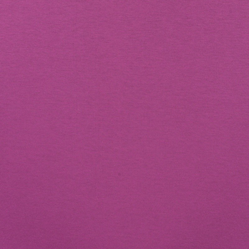 Coupon 3m Tissu Sweat Reversible Uni Cyclamen 