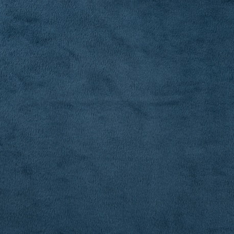 Coupon 3m Tissu Sweat Reversible Uni Bleu Petrole