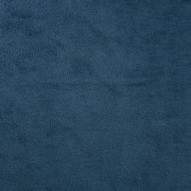Coupon 3m Tissu Sweat Reversible Uni Bleu Petrole