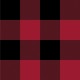 Coupon 3m Tissu Polaire Microfibre Carreaux Rouge 