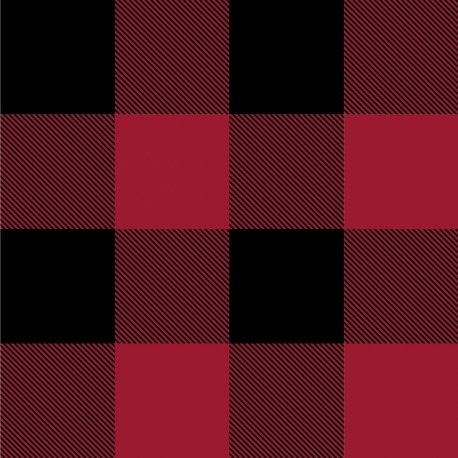 Coupon 3m Tissu Polaire Microfibre Carreaux Rouge 