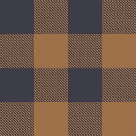 Coupon 3m Tissu Polaire Microfibre Carreaux Caramel 