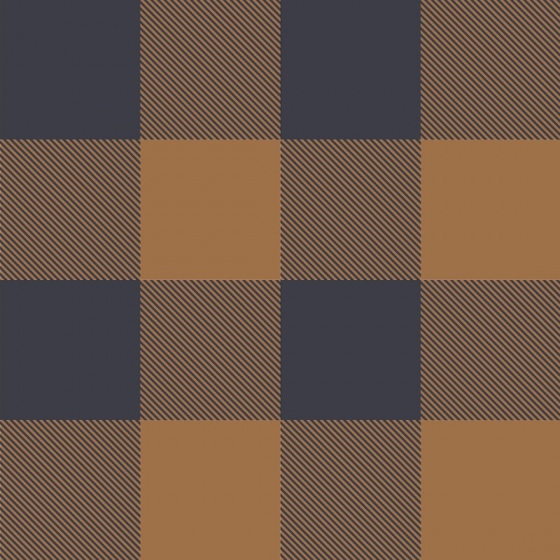 Coupon 3m Tissu Polaire Microfibre Carreaux Caramel 