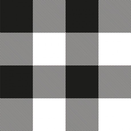 Coupon 3m Tissu Polaire Microfibre Carreaux Noir