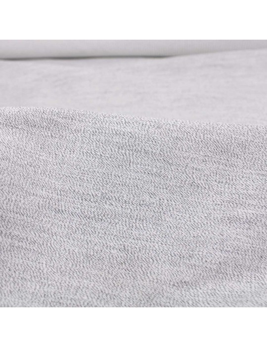 Toile d'ameublement 100 % coton gris chiné blanc