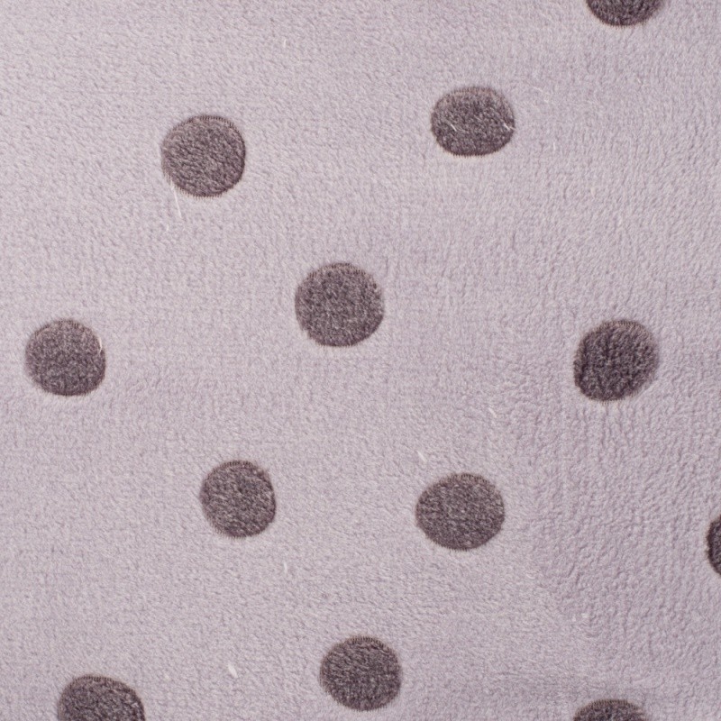 Coupon 3m Tissu Polaire Microfibre Points Lilas