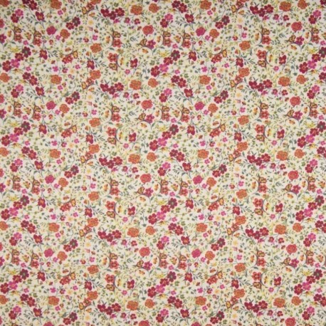 Coupon 3m Tissu Popeline Sarah Shelby Orangé  