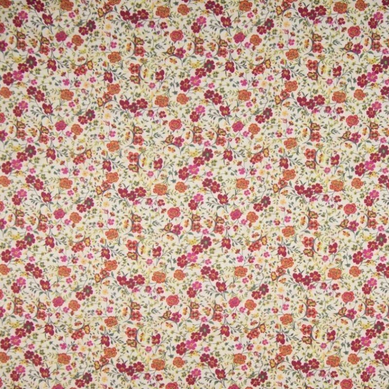 Coupon 3m Tissu Popeline Sarah Shelby Orangé  
