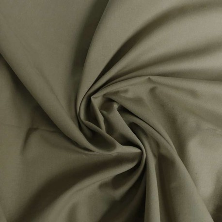 Coupon 3m Tissu Popeline Uni Iguane 