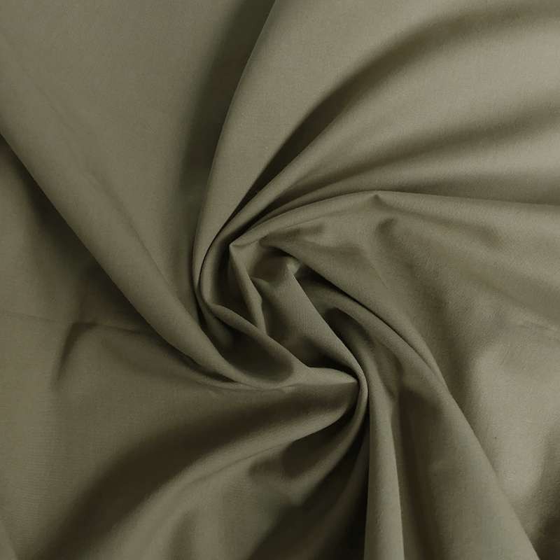 Coupon 3m Tissu Popeline Uni Iguane 
