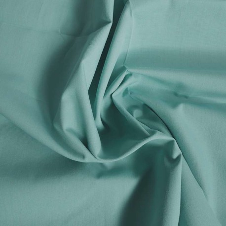 Coupon 3m Tissu Popeline Uni Celadon