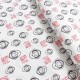 Coupon 3m Tissu Popeline Digitale La Casa De Papel Blanc 