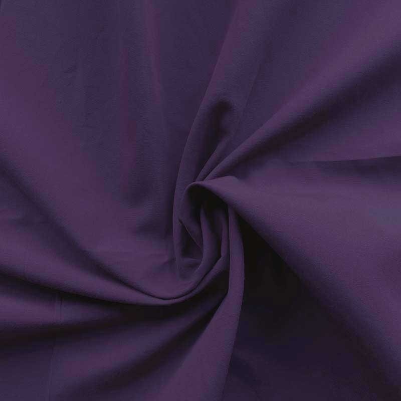 Coupon 3m Tissu Popeline Uni Myrtille 