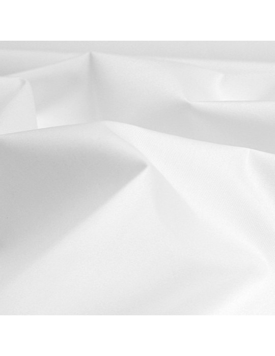 Tissu coton / polyester 150 cm de large blanc