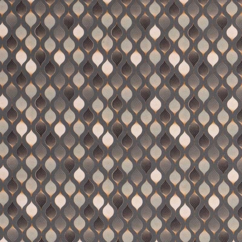 Coupon 3m Tissu Popeline Imprimé Ornement Vert