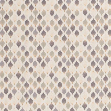 Coupon 3m Tissu Popeline Imprimé Ornement Beige