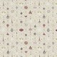 Coupon 3m Tissu Popeline Imprimé Boule Beige