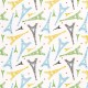 Coupon 3m Tissu Popeline de Coton Imprimé Tour Eiffel Blanc