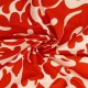 Coupon 3m Tissu Popeline de Coton Impression Digitale Floral Orange
