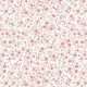Coupon 3m Tissu Popeline Imprimé Fleurs Rose 