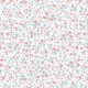 Coupon 3m Tissu Popeline Imprimé Fleurs Turquoise