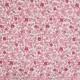 Coupon 3m Tissu Popeline de Coton Imprimé Fleurs Rose 