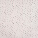 Coupon 3m Tissu Popeline de Coton Imprimé Coeur Ecru