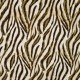 Coupon 3m Tissu Popeline de Viscose Imprimé Zebre Marron 