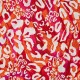 Coupon 3m Tissu Popeline de Viscose Imprimé Leopard Corail