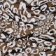 Coupon 3m Tissu Popeline de Viscose Imprimée Leopard Marron 