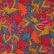 Coupon 3m Tissu Popeline de Viscose Imprimé Corail