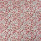 Coupon 3m Tissu Popeline Fleurs Rouge