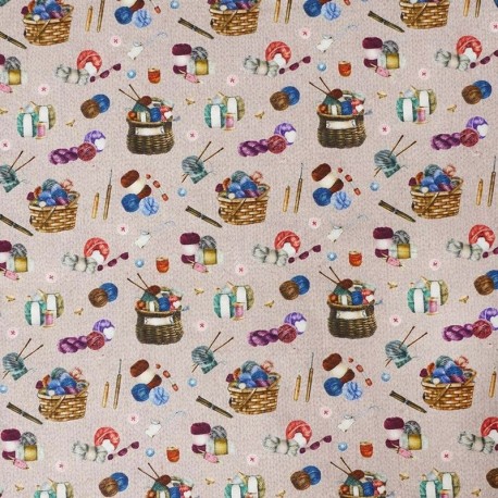 Coupon 3m Tissu Popeline Moments Tricot