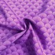 Coupon 3m Tissu Popeline Eventails Violet 
