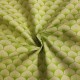 Coupon 3m Tissu Popeline Eventails Vert Anis 
