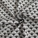 Coupon 3m Tissu Popeline Eventails Noir Blanc
