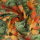 Coupon 3m Tissu Popeline De Viscose Imprimée Floral Jaune et Vert