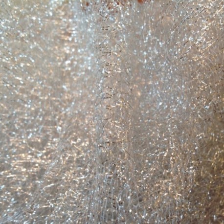 Coupon 3m Tissu Resille Argent