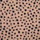 Coupon 3m Tissu Résille Pois Floqués Sable