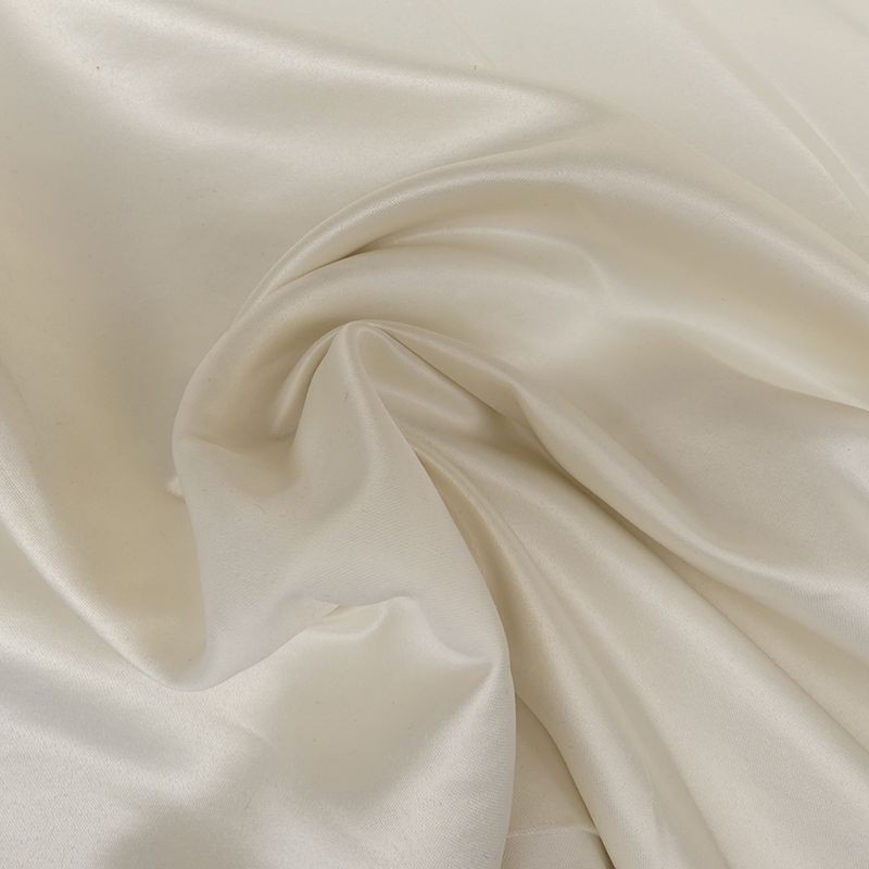 Coupon 3m Tissu Satin Mariee Gloss Ecru