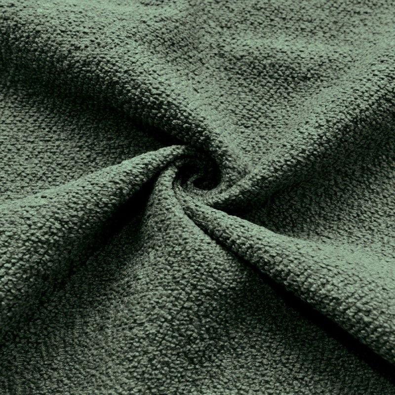 Coupon 3m Tissu Bouclette Toison Uni Vert 