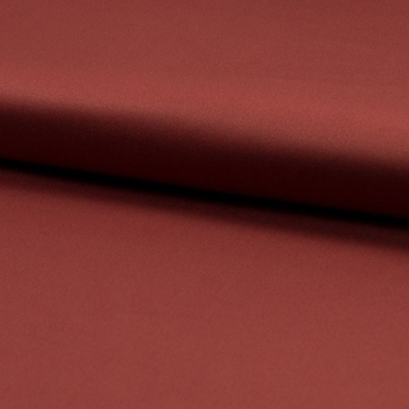 Coupon 3m Tissu Satin de Coton Terracotta 