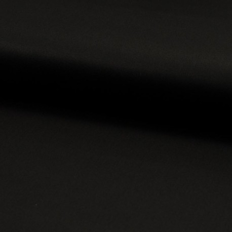 Coupon 3m Tissu Satin de Coton Noir