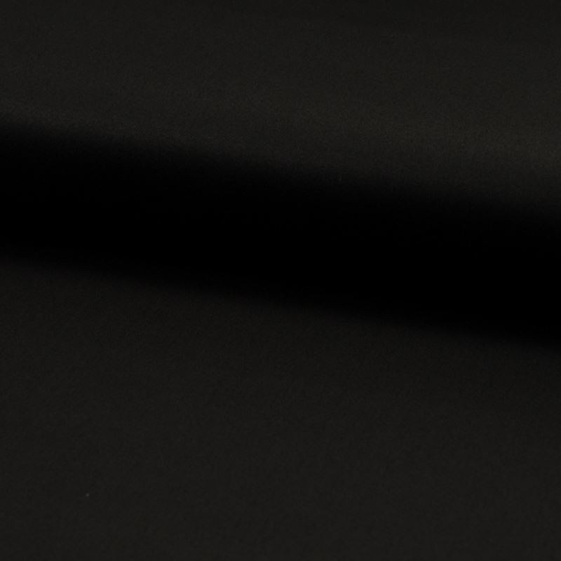 Coupon 3m Tissu Satin de Coton Noir