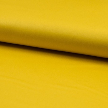 Coupon 3m Tissu Satin de Coton Ocre