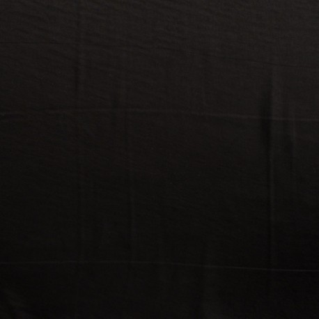 Coupon 3m Tissu Satin Lavé Noir