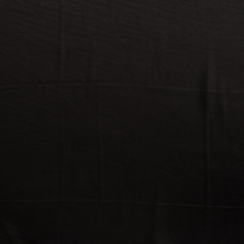 Coupon 3m Tissu Satin Lavé Noir