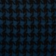 Coupon 3m Tissu Satin Polyester Imprimé Pied de Poule Petrole 