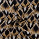 Coupon 3m Tissu Satin Polyester Imprimé  Goutte Caramel