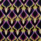 Coupon 3m Tissu Satin Polyester Imprimé Goutte Violet 